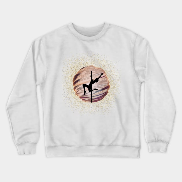 Pole Dancer In The Purple Sphere Crewneck Sweatshirt by LifeSimpliCity